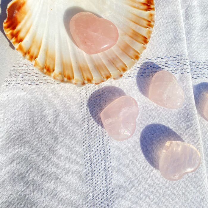 Coeur en quartz rose – Image 3