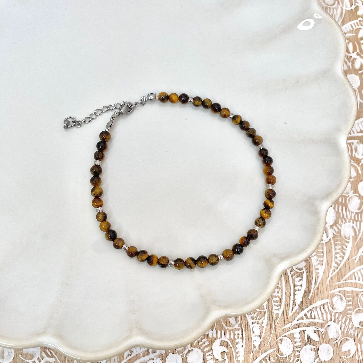 Bracelet cheville œil de tigre – Image 2
